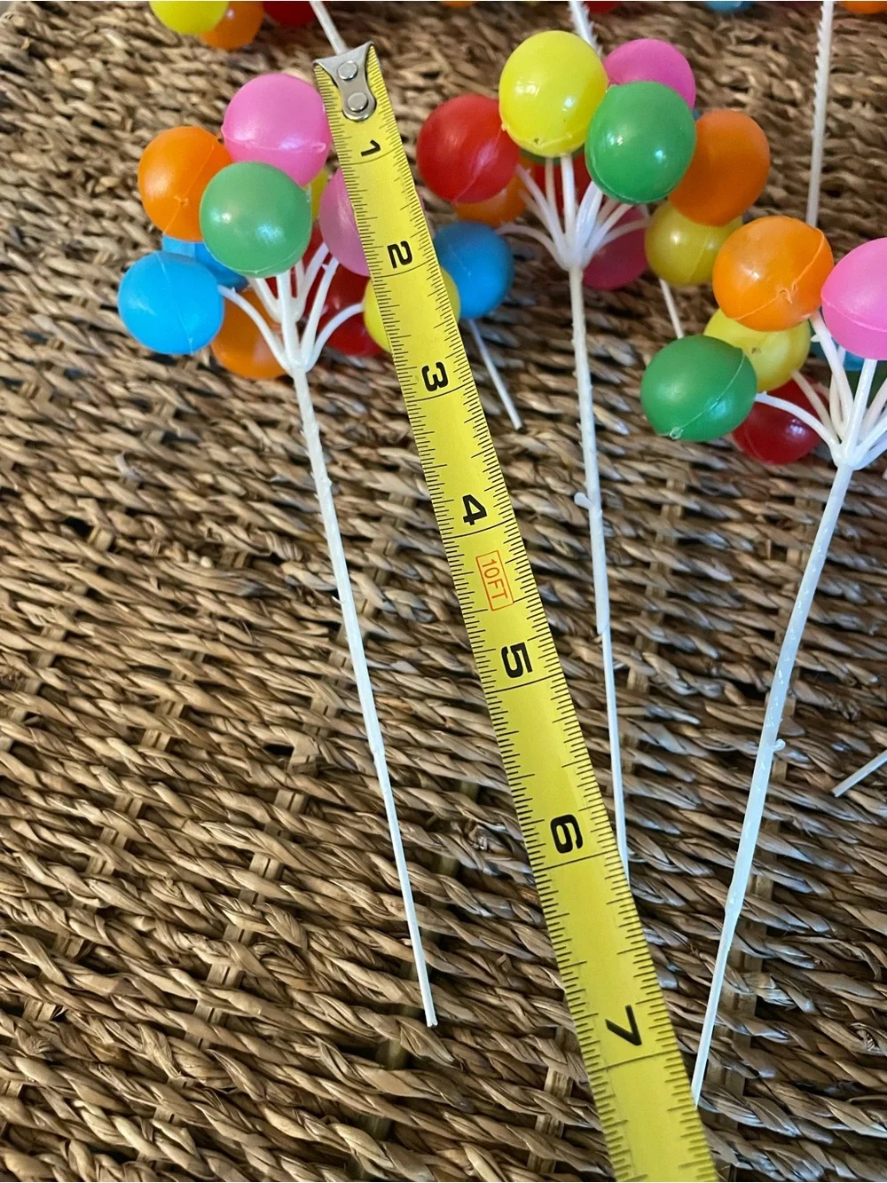 Vintage Balloon Bunch Cake Decorations set of 10!